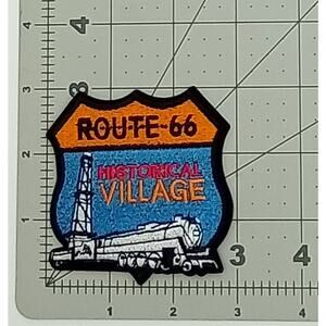 Route 66 Historical Village Motorcycle Embroidered Patch